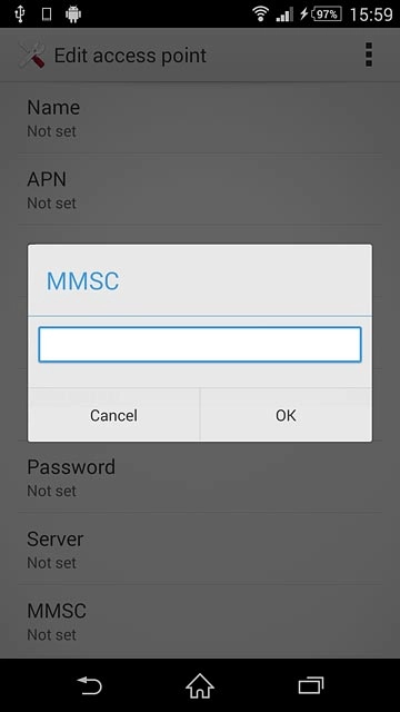 Key in http://pxt.vodafone.net.au/pxtsend and press OK.