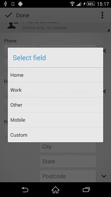 Press the required email type.