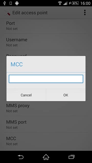 Key in 505 and press OK.
