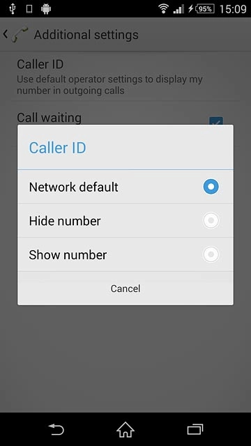 Press Hide number or Show number.