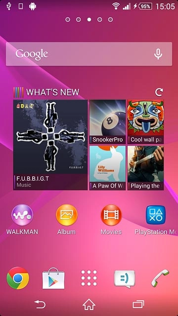 Press the menu icon.