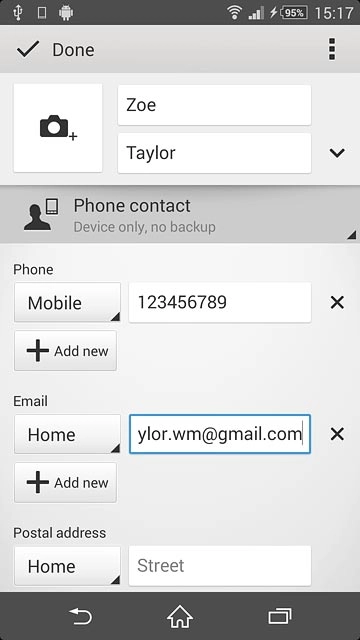 Press the camera icon.