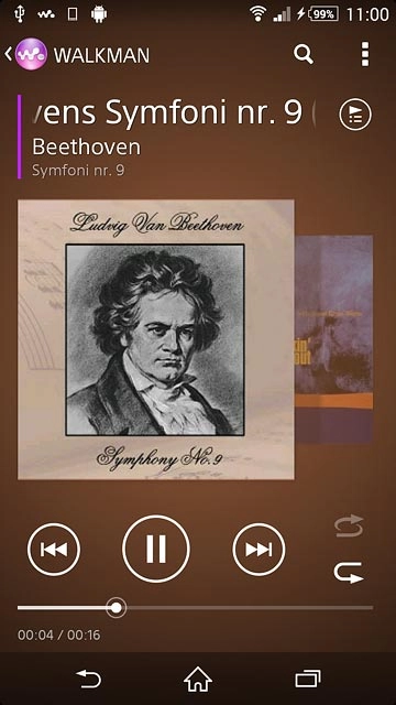 To go to the previous audio file:Press arrow left twice.