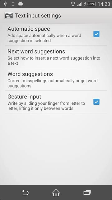 Press Word suggestions.