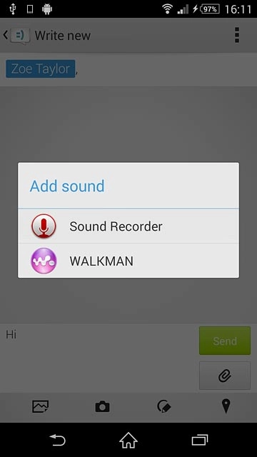 Press WALKMAN.Go to the required folder.