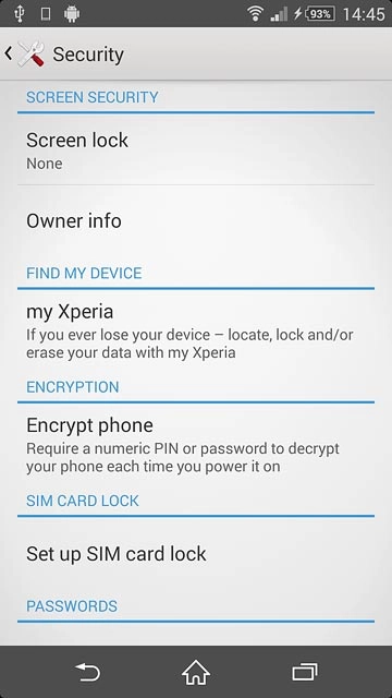 Press the home icon to return to the home screen.