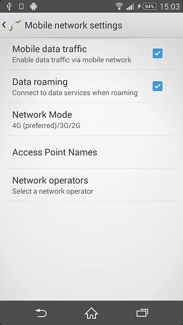 Press the home icon to return to the home screen.