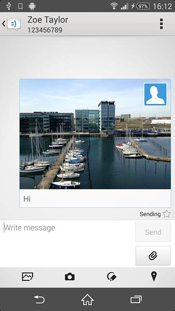 Press the home icon to return to the home screen.