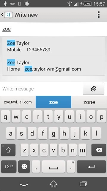 Key in the first letters of the required contact.Matching contacts are displayed.Press the required contact.Repeat the procedure to add more recipients.