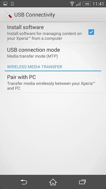 Press the home icon to return to the home screen.