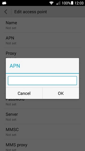 Key in live.vodafone.com and press OK.
