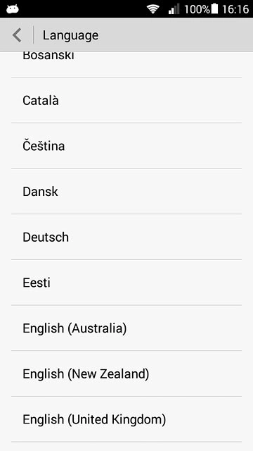 Press the required language.