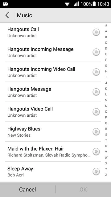 Go to the required folder.Press the required audio file.
