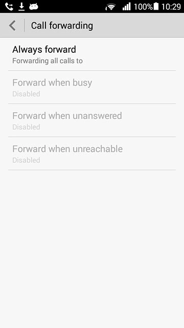 Press one of the following options:Always forward