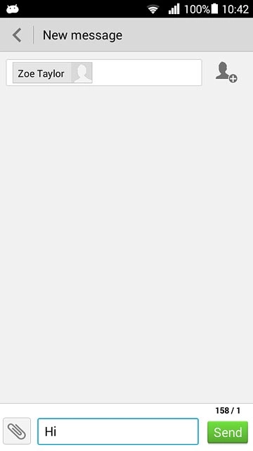 Press the attachment icon.Select one of the following options:Insert picture, go to 4a.Insert video clip, go to 4b.Insert audio file, go to 4c.