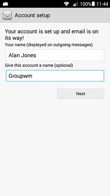 Press Next.Wait while your phone retrieves new email messages.