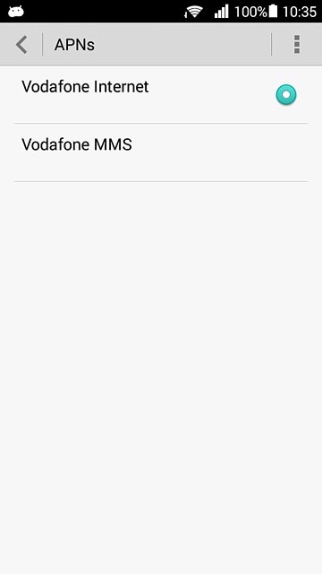 Press the menu icon.