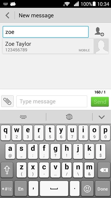 Key in the first letters of the required contact.Matching contacts are displayed.Press the required contact.