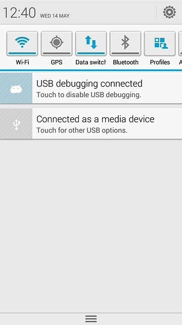 Slide your finger down the display starting from the top edge of your phone.Press Data switch to turn the function on or off.