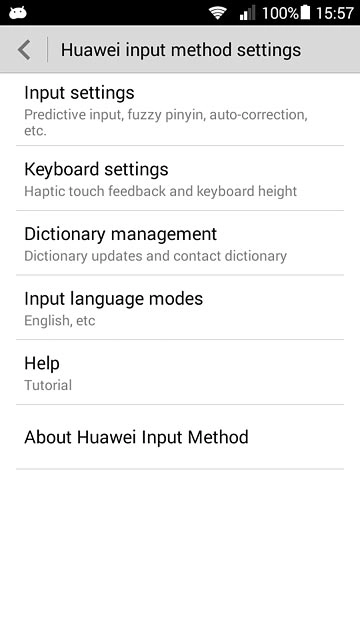 Press Input language modes.