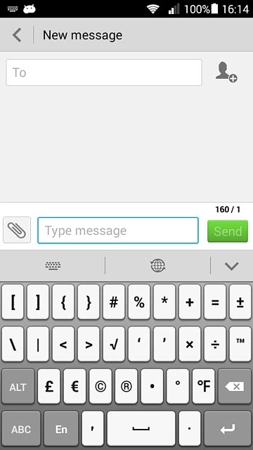 Press ABC to return to text input.