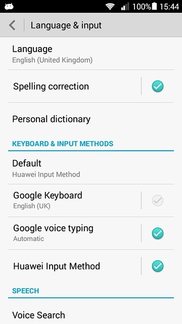 Press Huawei Input Method.