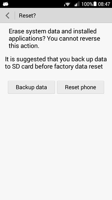 Press Reset phone.Wait a moment while the factory default settings are restored.Follow the instructions on the display to set up your phone and prepare it for use.