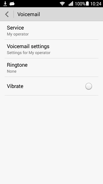 Press Voicemail settings.