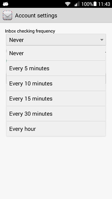 Press Never or the required period.