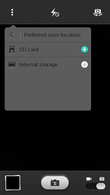Press SD card or Internal storage.