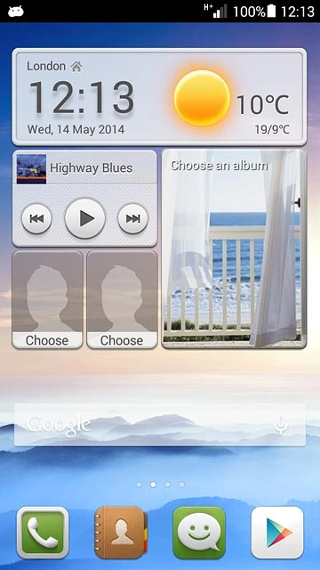 Press the Play Store icon.