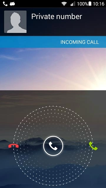 Drag the phone icon right.