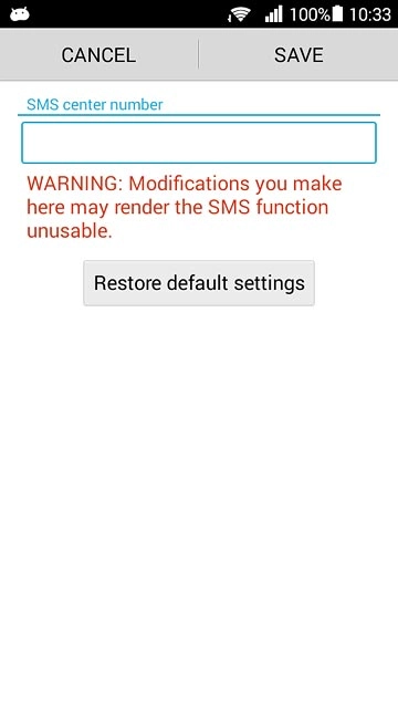 Key in +61415011501 and press SAVE.