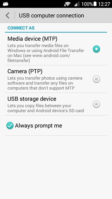 Press Media device (MTP).