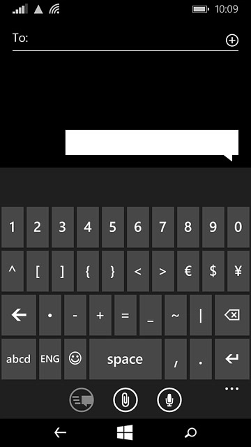Press abcd to return to text input.