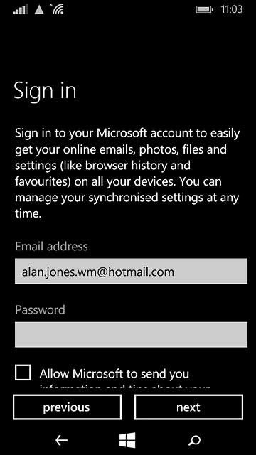 Press the field below 