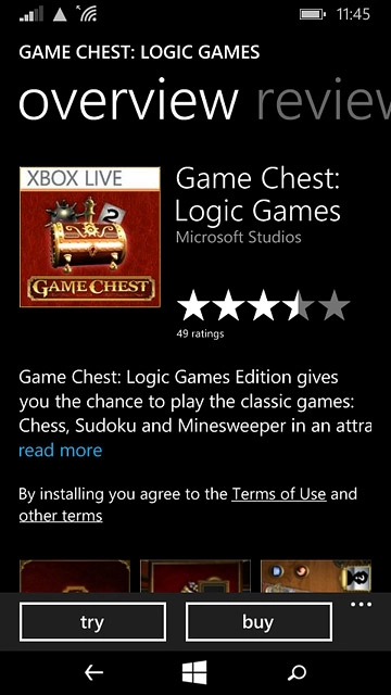 To buy an app:Press buy.