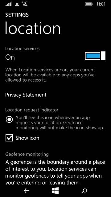 Press the indicator next to 