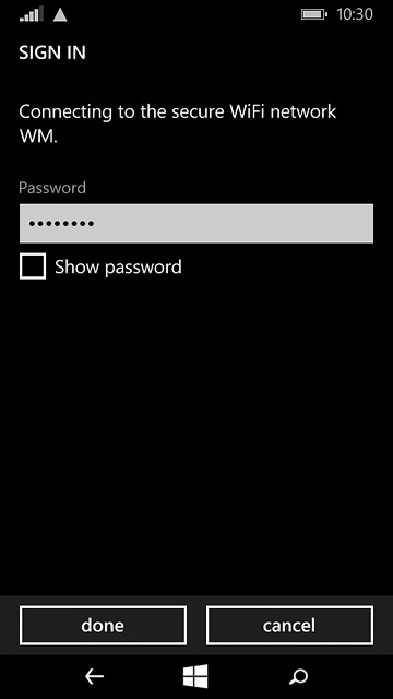 Follow the instructions on the display to key in security settings, if required, and press done.