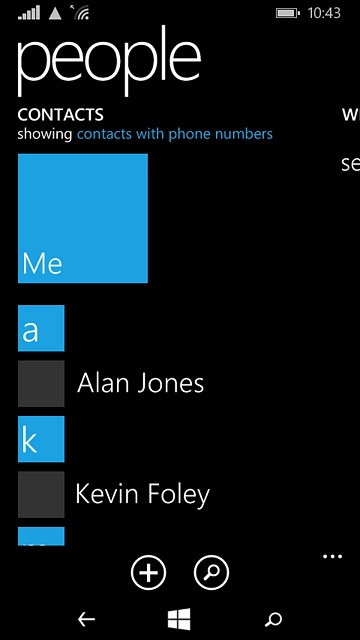 Press the new contact icon.