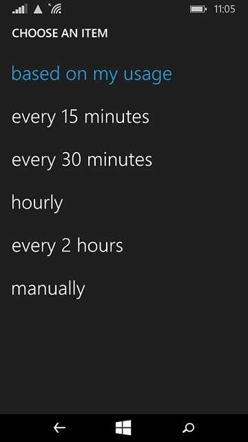 Press the required interval or manually.