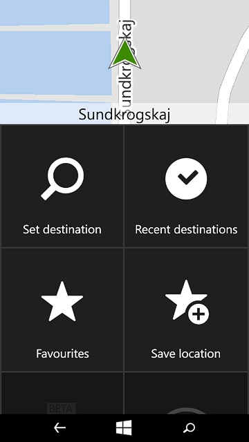 Press Set destination.
