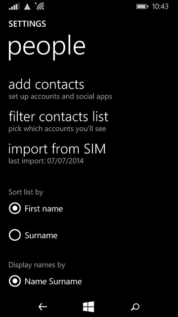 Press the home icon to return to the home screen.