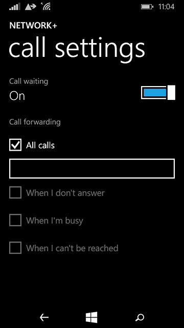 Press the divert type until the function is turned on.