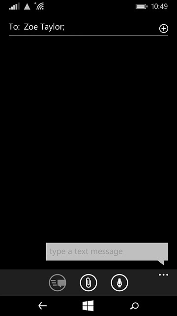 Press type a text message.Write the text for your text message.