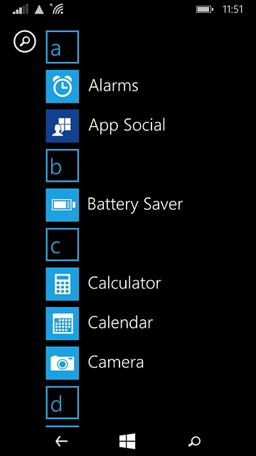 Slide your finger left across the display to open the main menu.Press Camera.