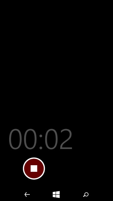 Press the stop icon to stop recording.The video clip is automatically saved.
