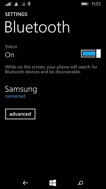 Press the home icon to return to the home screen.