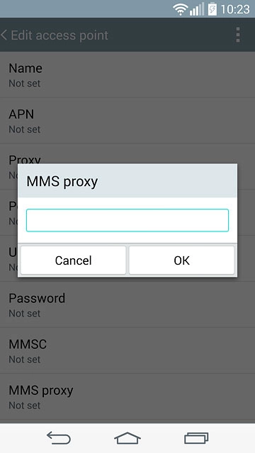 Key in 10.202.002.060 and press OK.