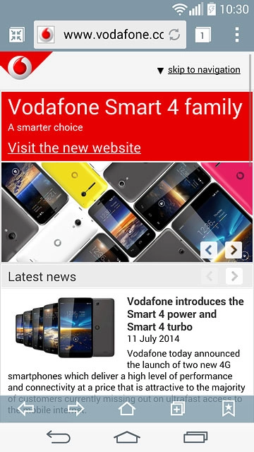 Press the address bar.